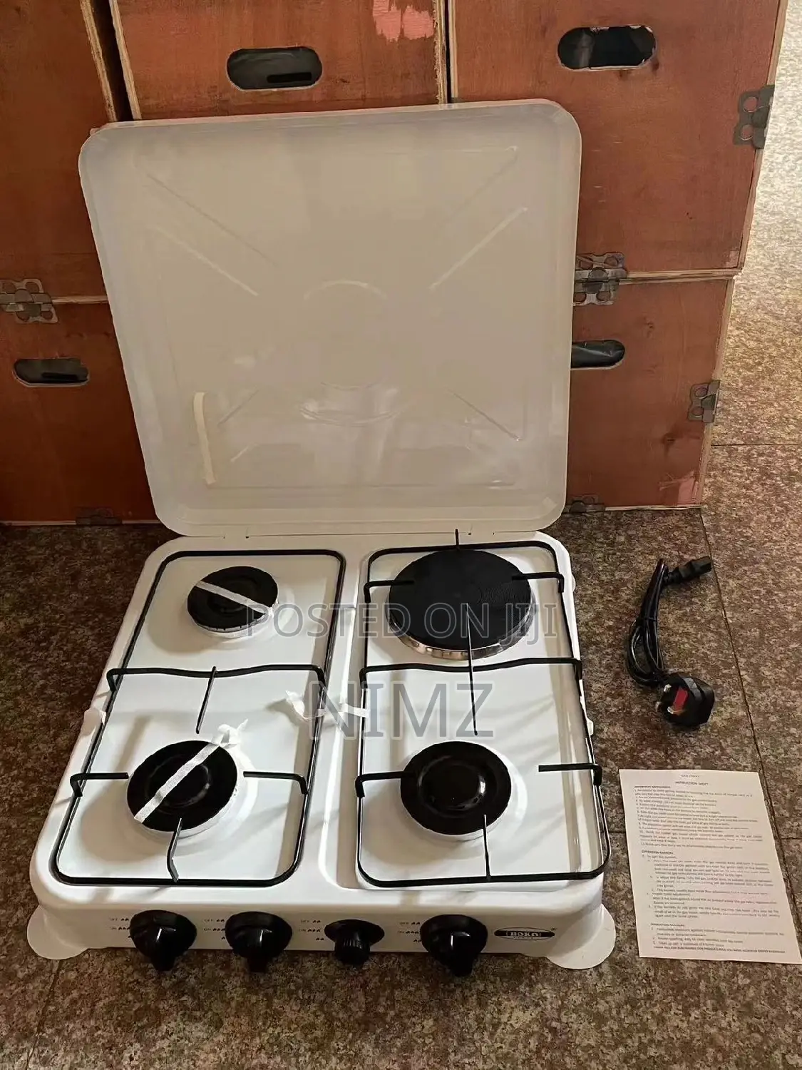 3 Gas + 1 Electric Hot Plate Table Top Cooker Burner Stove
