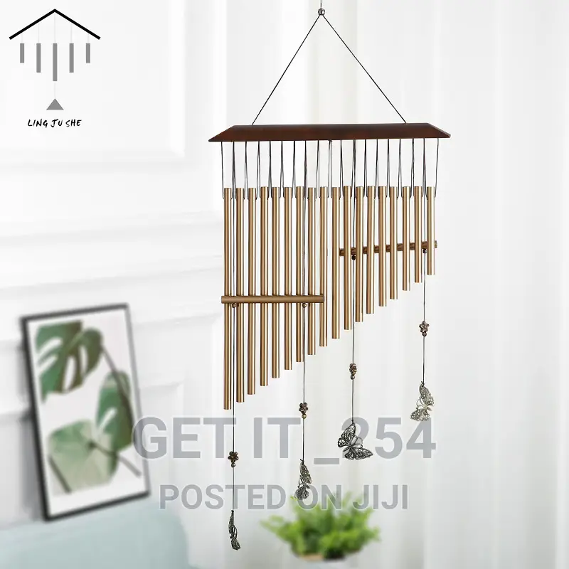 Butterfly Musical Harp Wind Chimes,Indoor Outdoor Metal