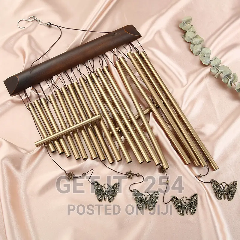 Butterfly Musical Harp Wind Chimes,Indoor Outdoor Metal