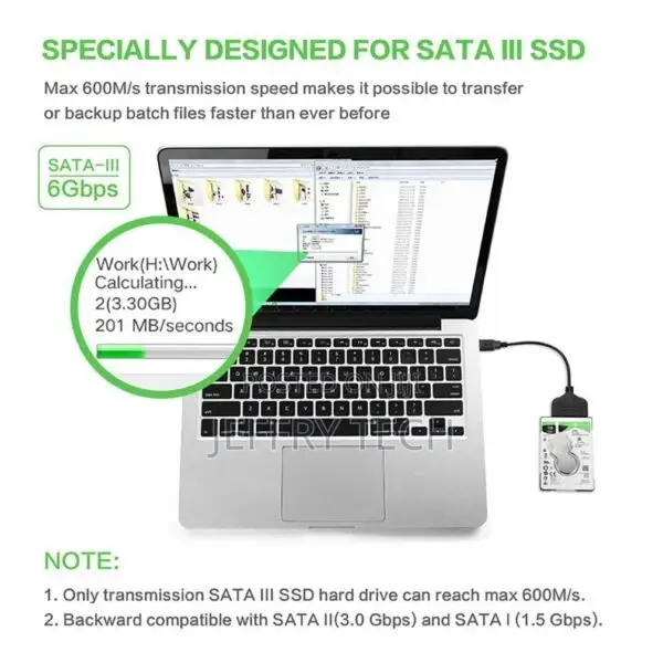 USB C to SATA Adapter Cable Bridge USB-C Type C to SATA