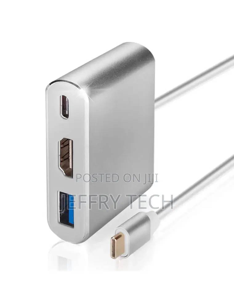 USB C to HDMI Adapter, 3 in 1 Multiport USB Type C to HDM