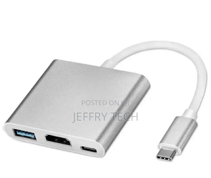 USB C to HDMI Adapter, 3 in 1 Multiport USB Type C to HDM