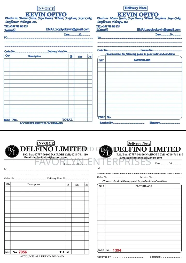 All Types of Receipt Editing and Printing