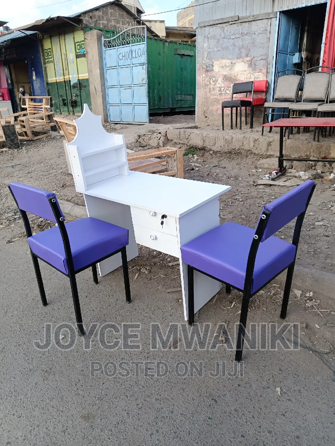 Manicure Set of 2 Chairs and a Table.