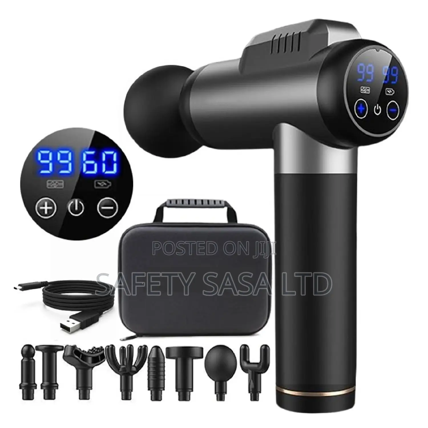 Muscle Massager Gun Fascia Back Massage Gun Body 8 Heads