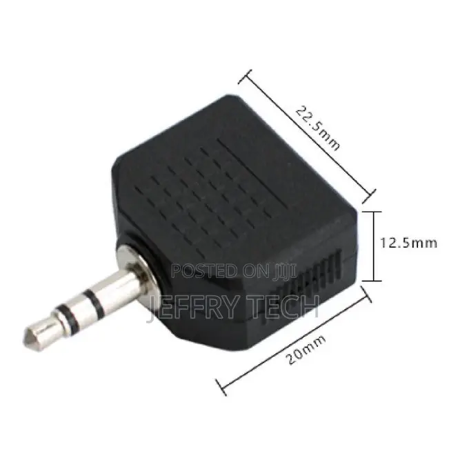 3.5mm Audio Splitter Block-Shaped Stable Transmission PVC-