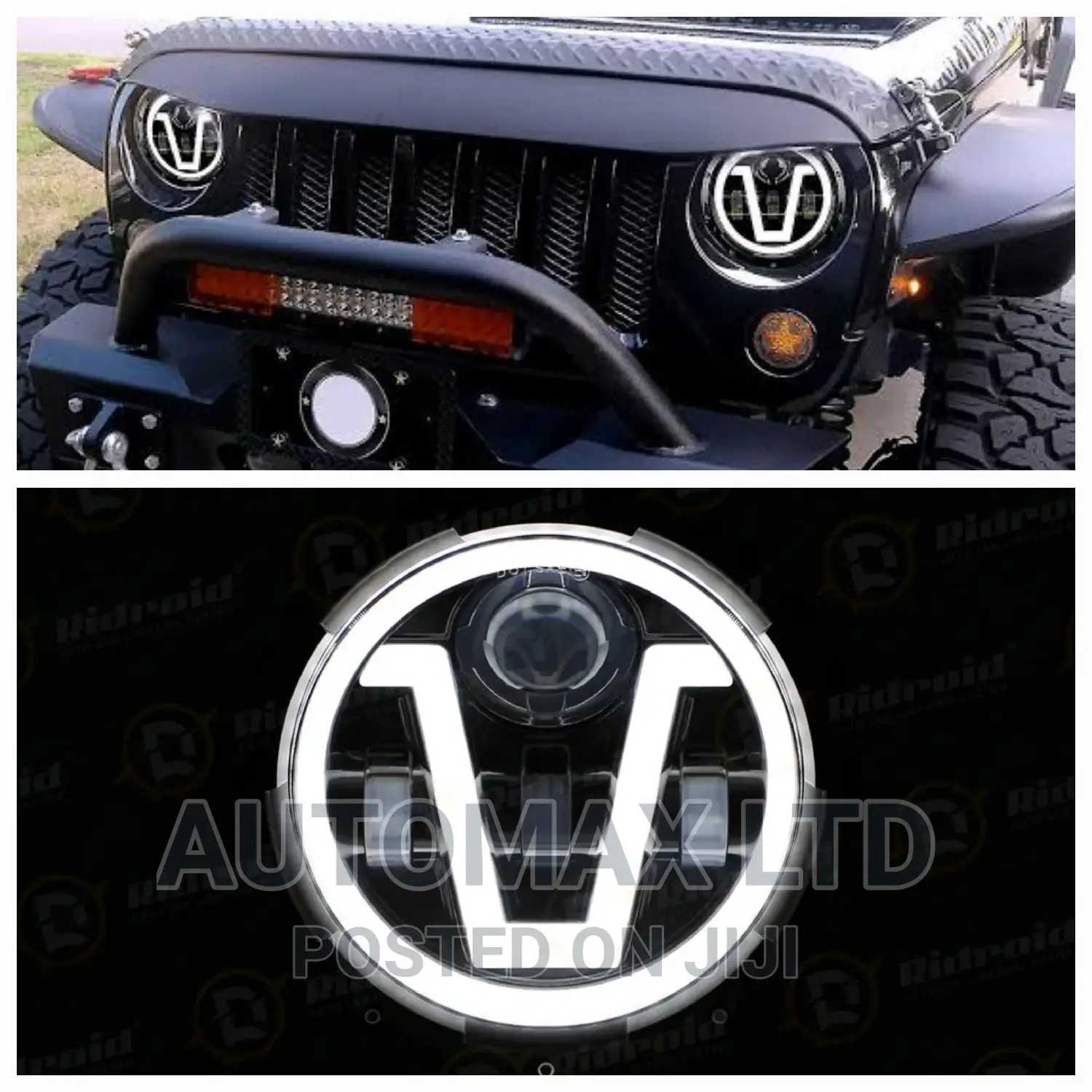 Jeep v-Type LED Projector Headlights With Indicator (Signal)