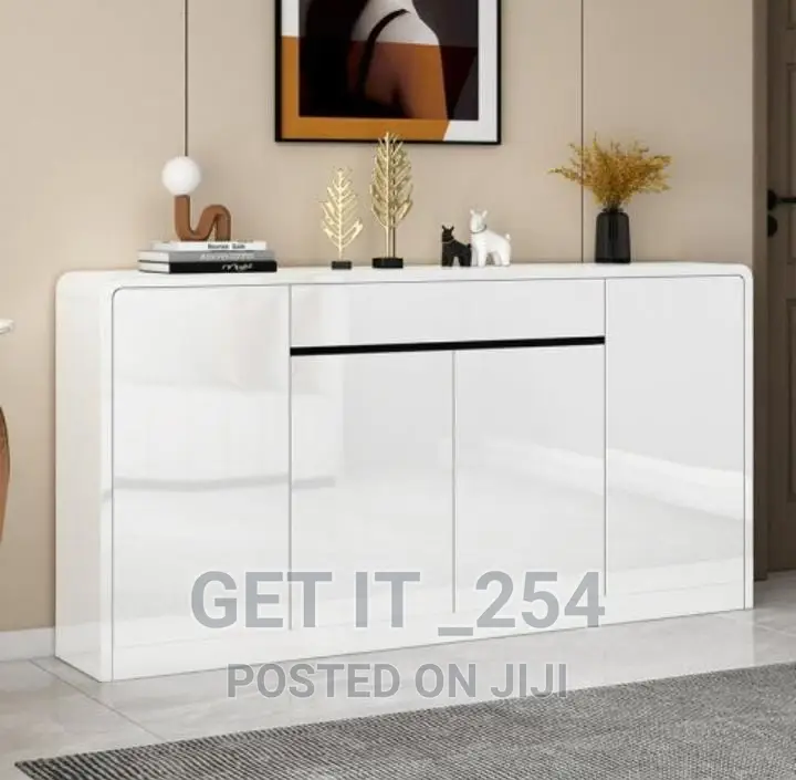 White/Black Wooden Buffet Cabinet Size: 150cm X 90cm X 30cm