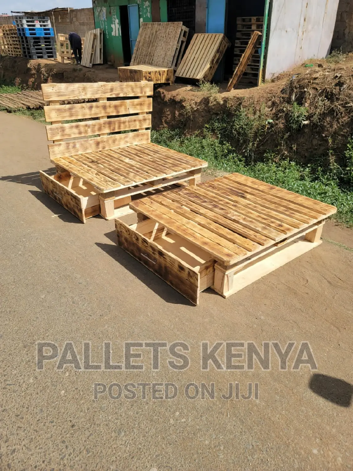 Pallet Bed- Blazed 4*6bed With Drawers. (R;Z)