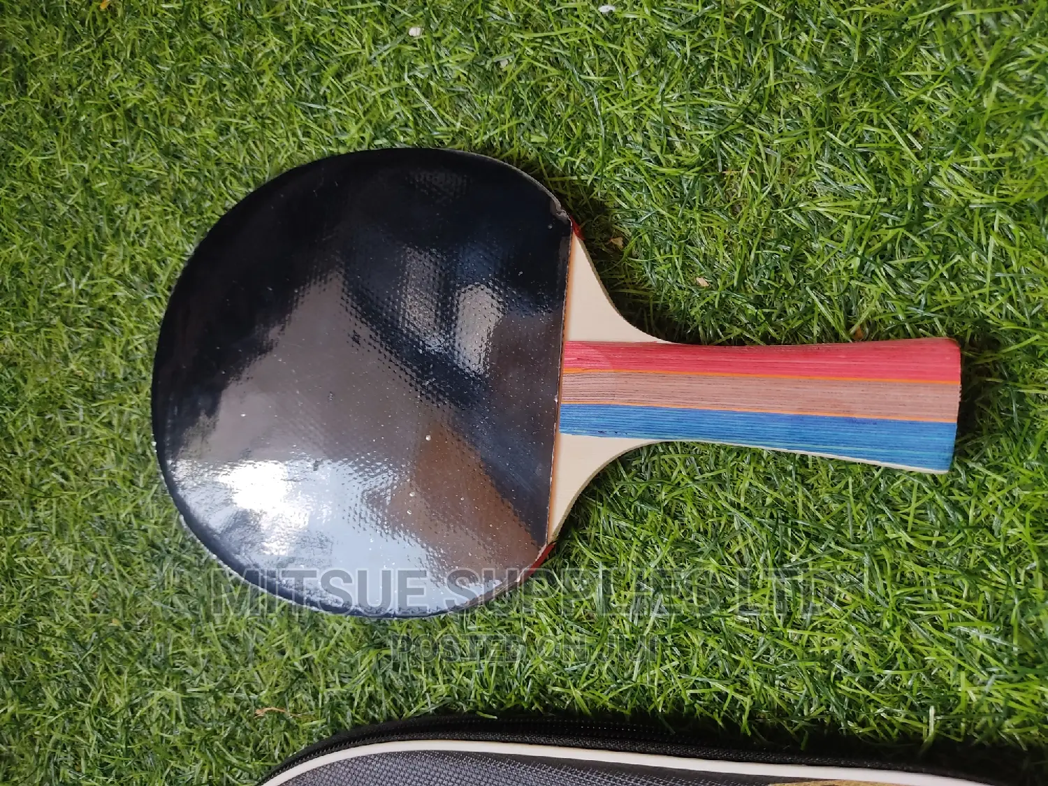 Table Tennis Bat Wood-Ruber Sponge With Carry Case, Regail