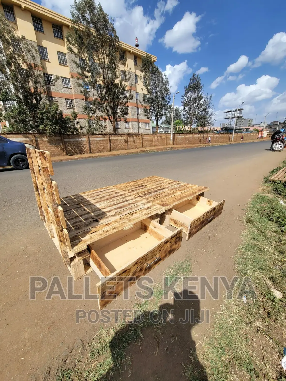 Pallet Bed- Blazed 4*6bed With Drawers.(G;Ps)