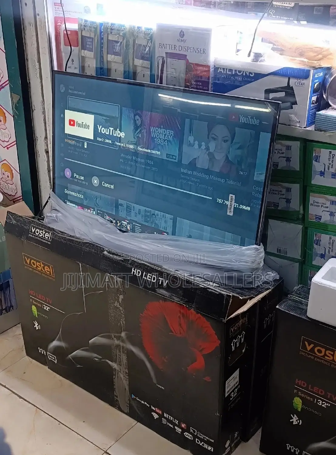 Vastel 32" Smart TV HD LED Android TV Watch Netflix,Youtube
