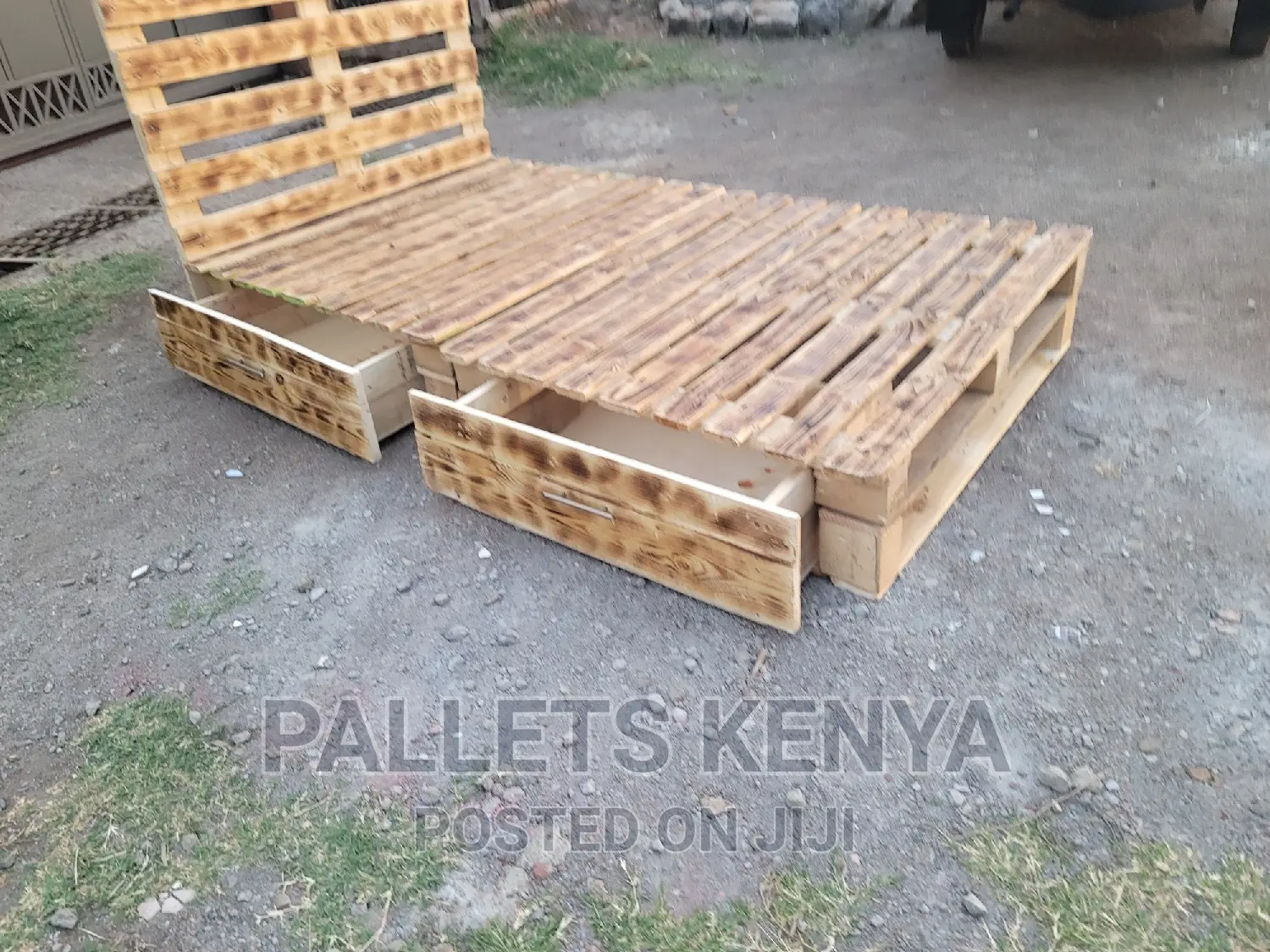 Pallets Bed - 4x6 Pallet Bed- Detachable With Big Drawers