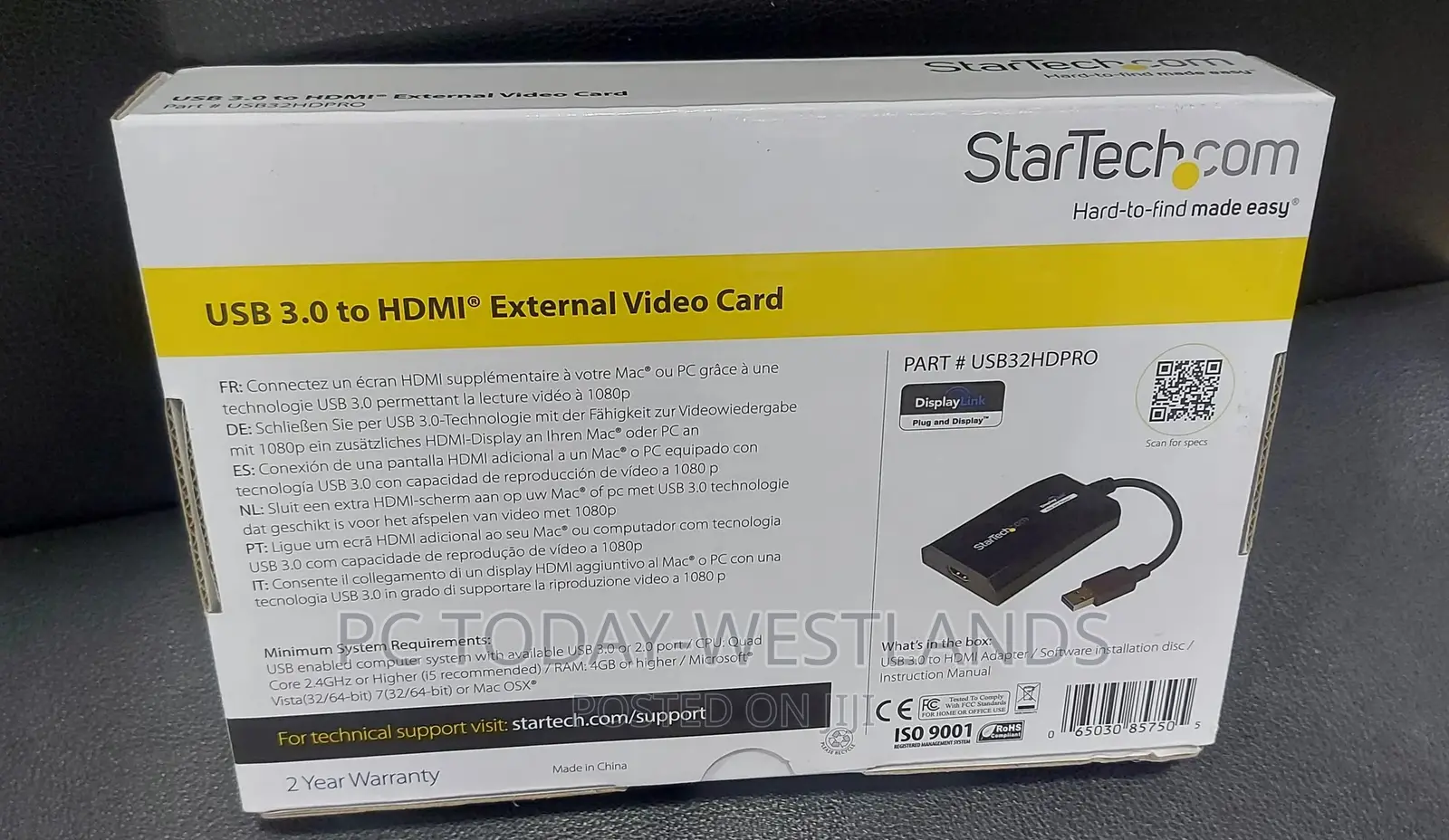 Startech.Com USB 3.0 to HDMI Adapter - Displaylink Certified