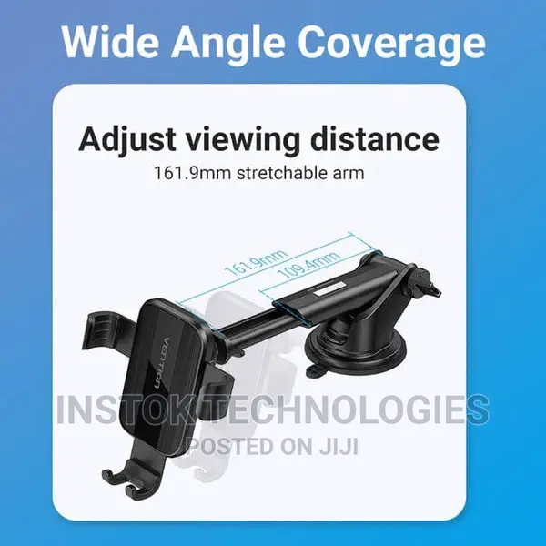 Vention Auto-Clamping Car Phone Mount With Suction Cup
