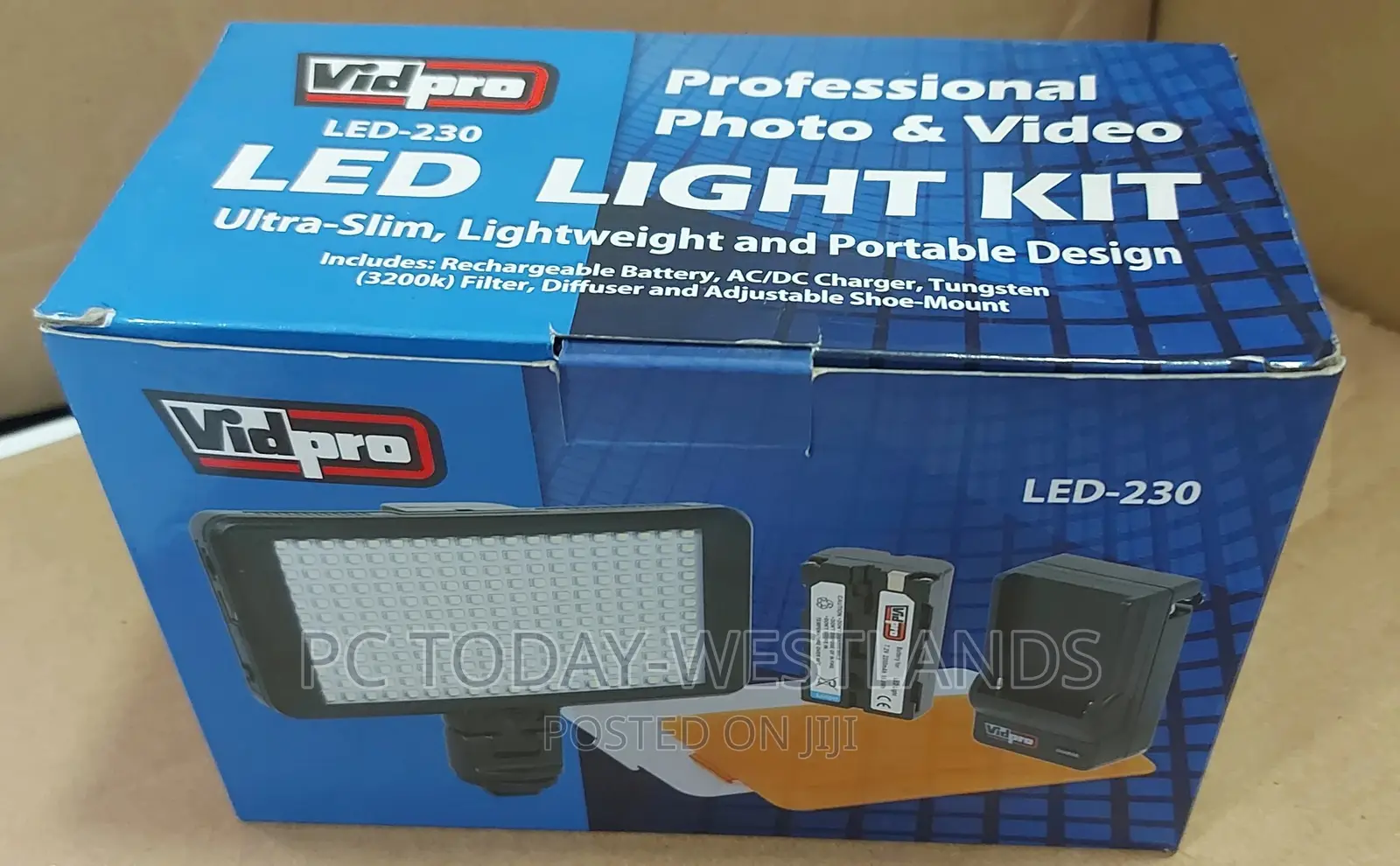Vidpro LED-230 Photo and Video Light Kit - On Camera Panel
