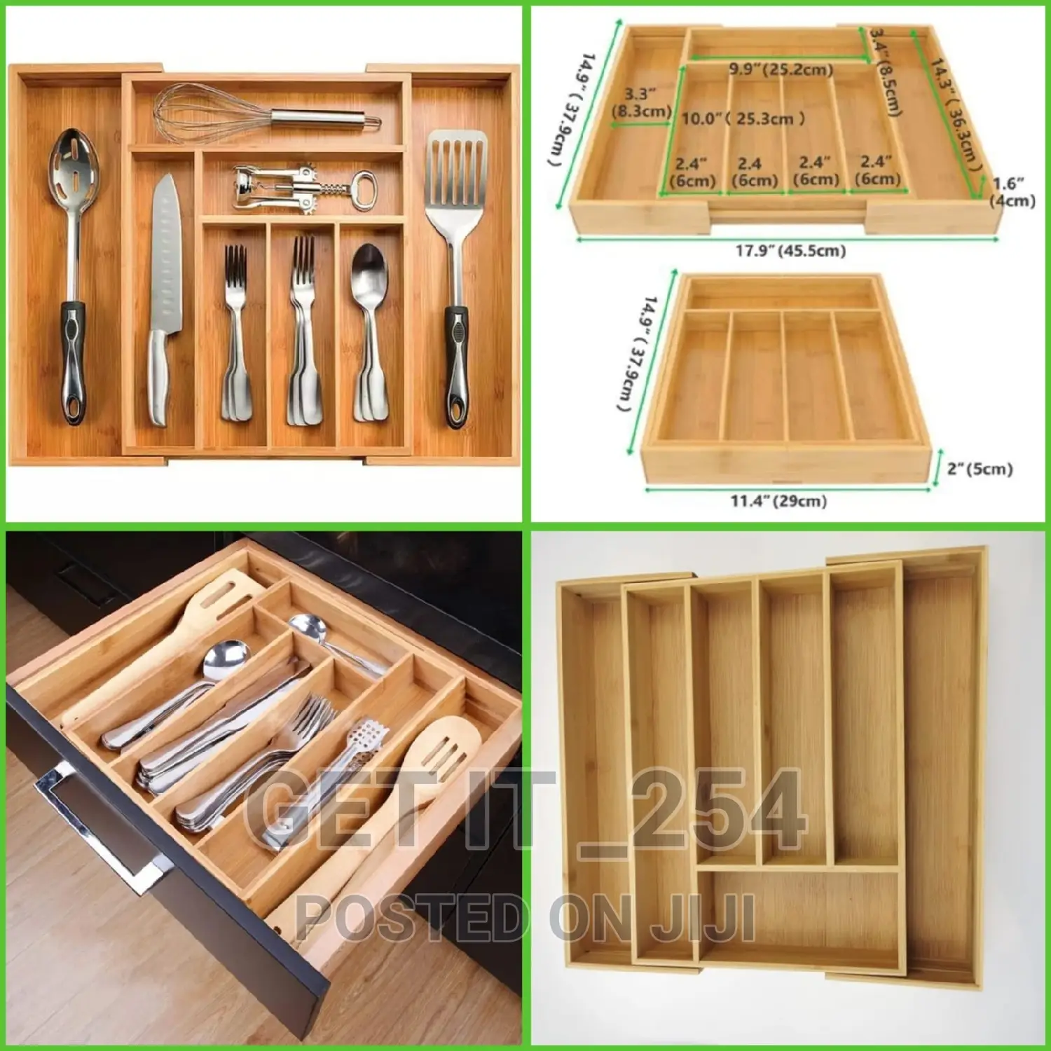 Expandable Bamboo Drawer / Cutler Organizer