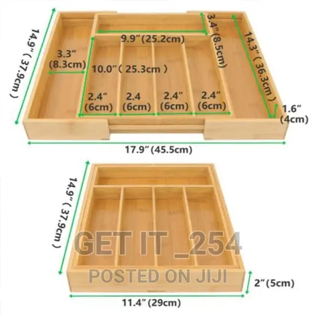 Expandable Bamboo Drawer / Cutler Organizer
