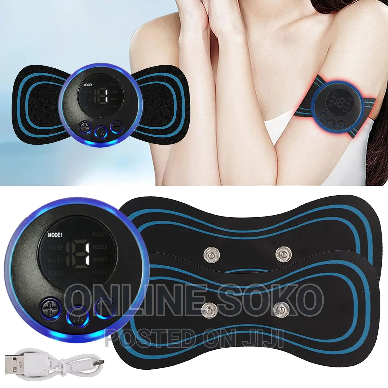 Ems Rechargeable Butterfly Mini Massager Pain Reliever