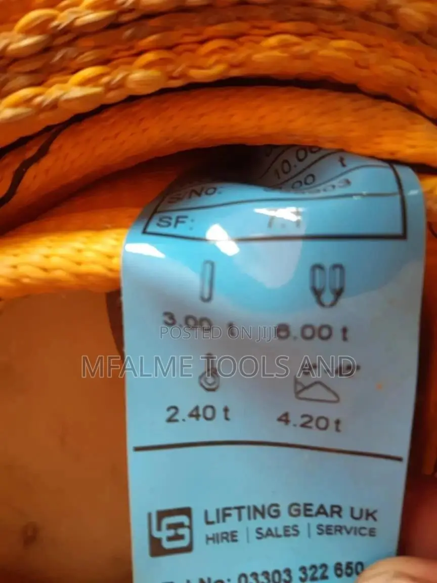 Lifting Straps - Heavy Duty 1-20tone, 3-15m For Cranes Ex-uk