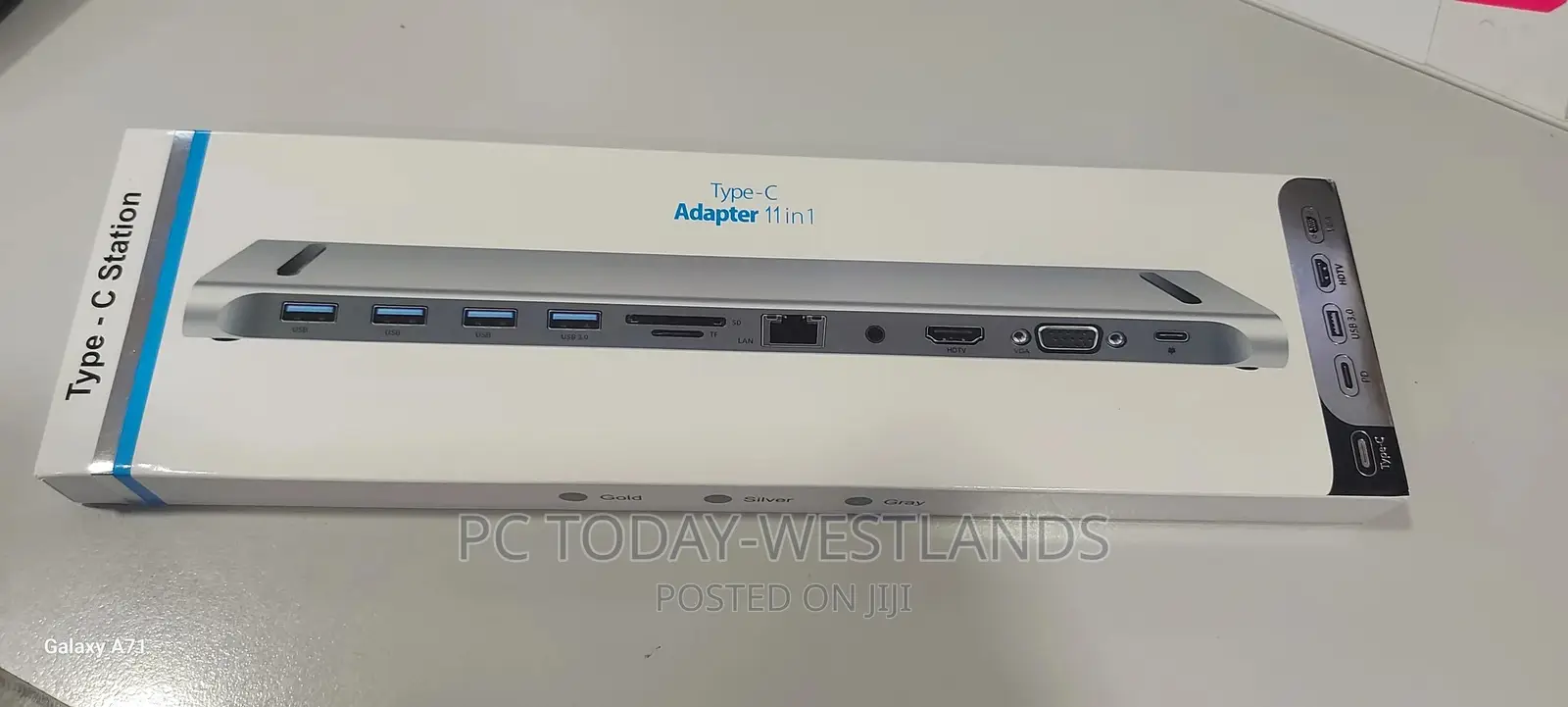 11 in 1 USB-C/Type-c to 4 X USB+SD/TF+RJ45+3.5mm+HDMI+VGA+PD
