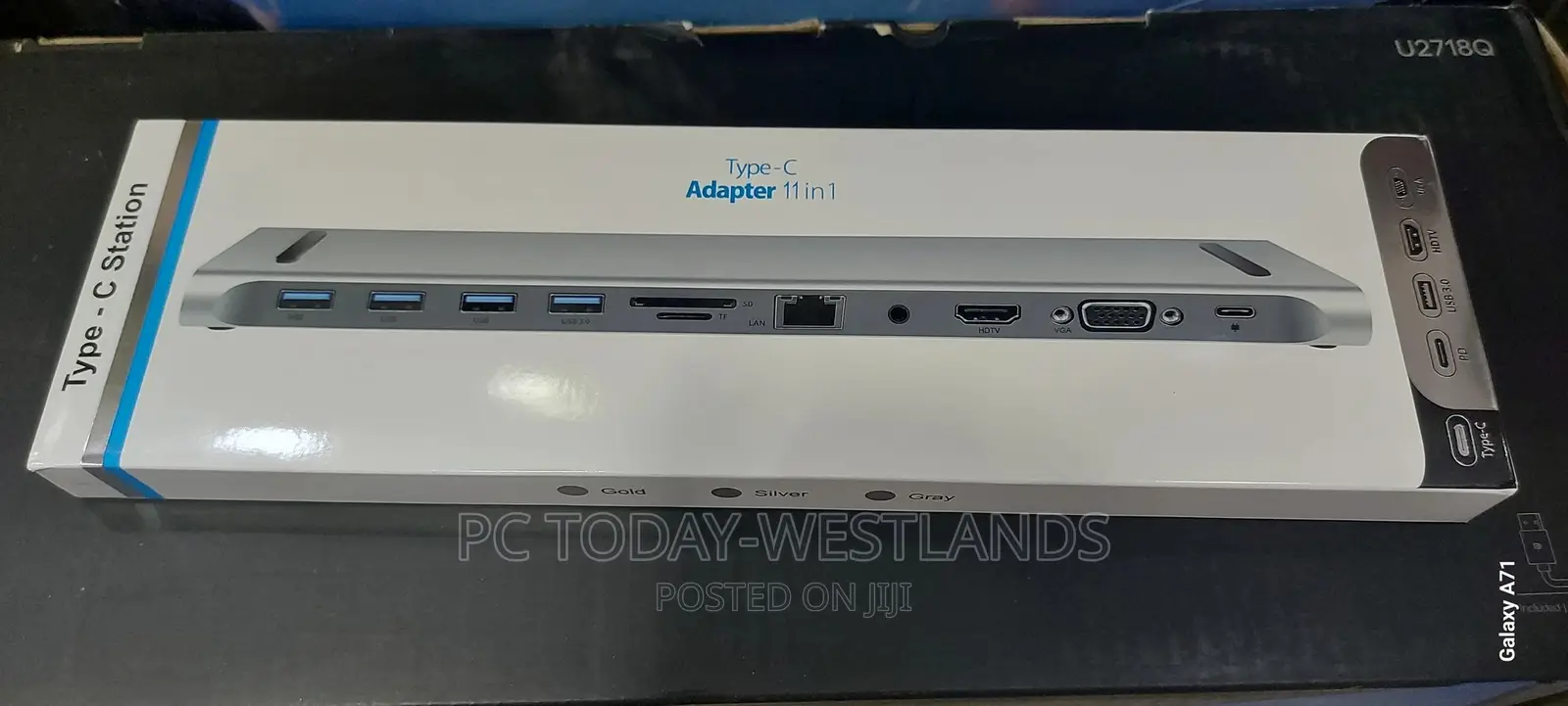 11 in 1 USB-C/Type-c to 4 X USB+SD/TF+RJ45+3.5mm+HDMI+VGA+PD