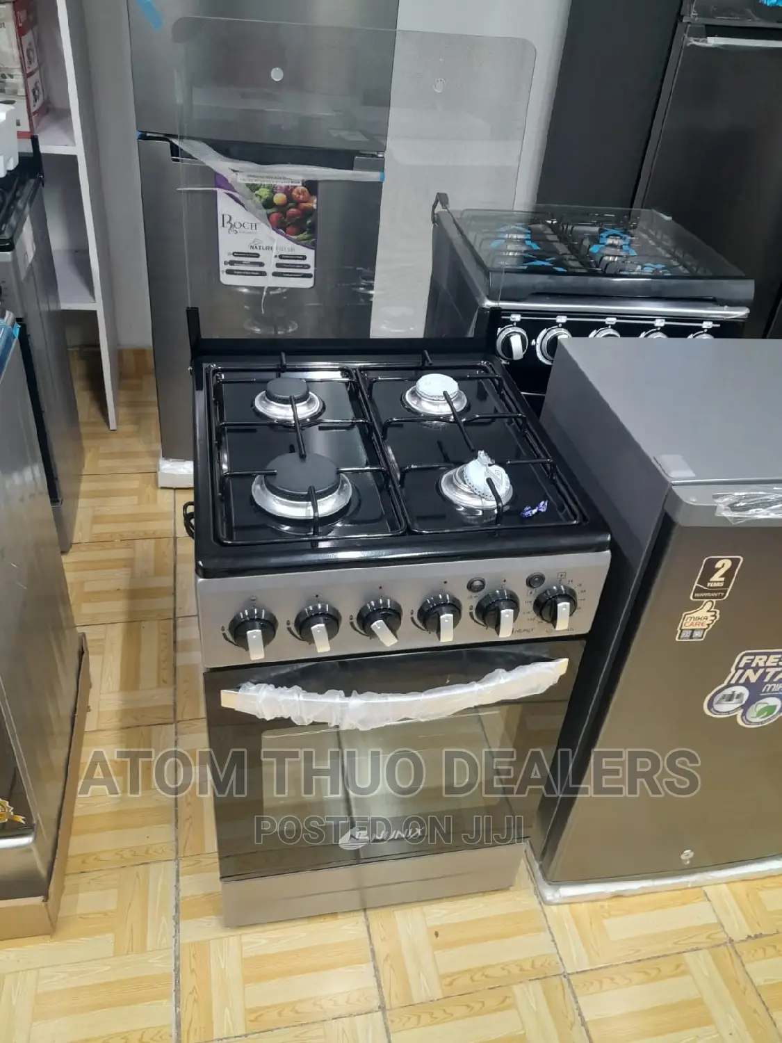 Nunix Free Standing 4 Gas Burner Cooker With Gas Oven