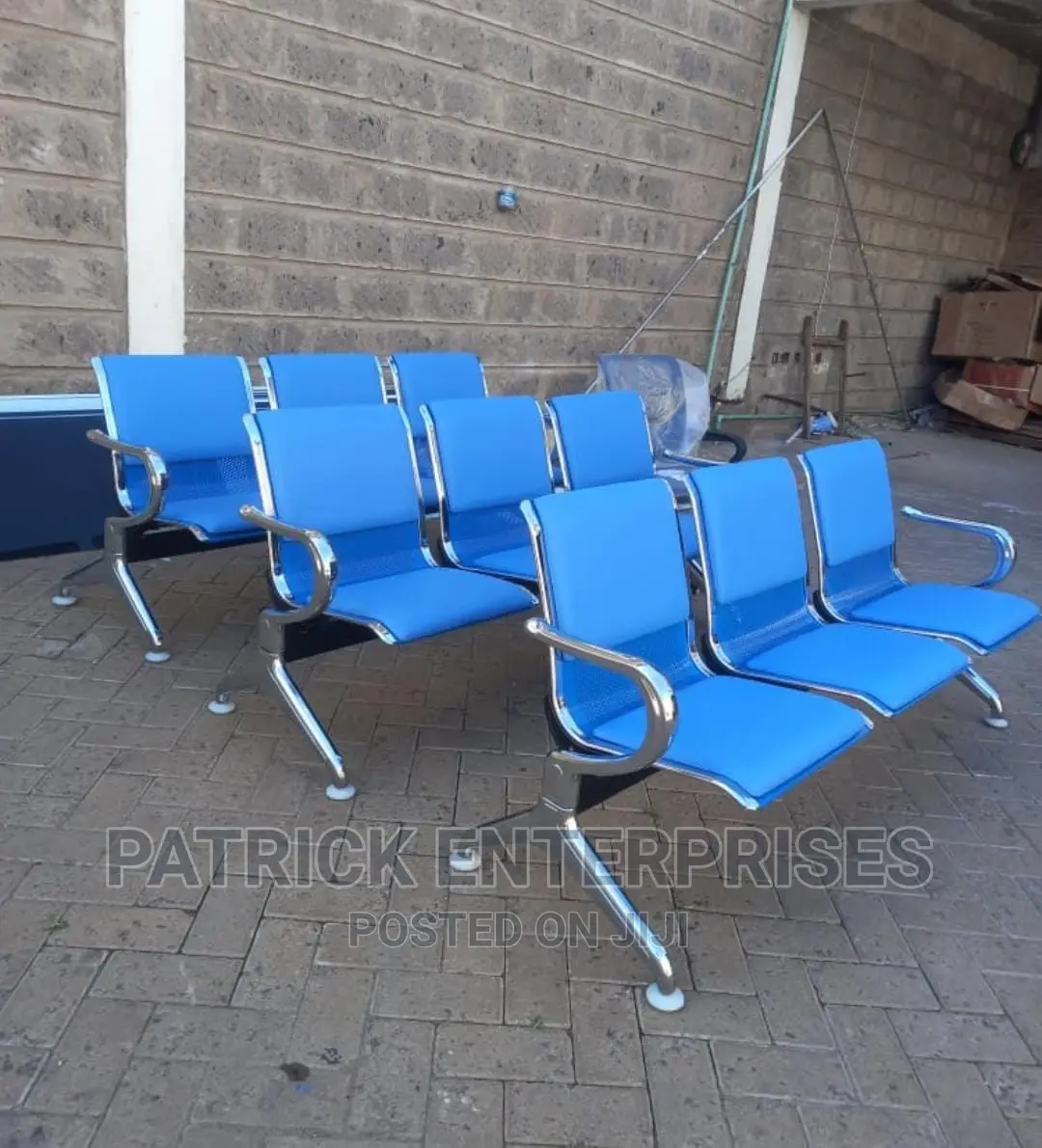 Office/ Airport/ Hospital Waiting Bay 3 Seater Padded Chair