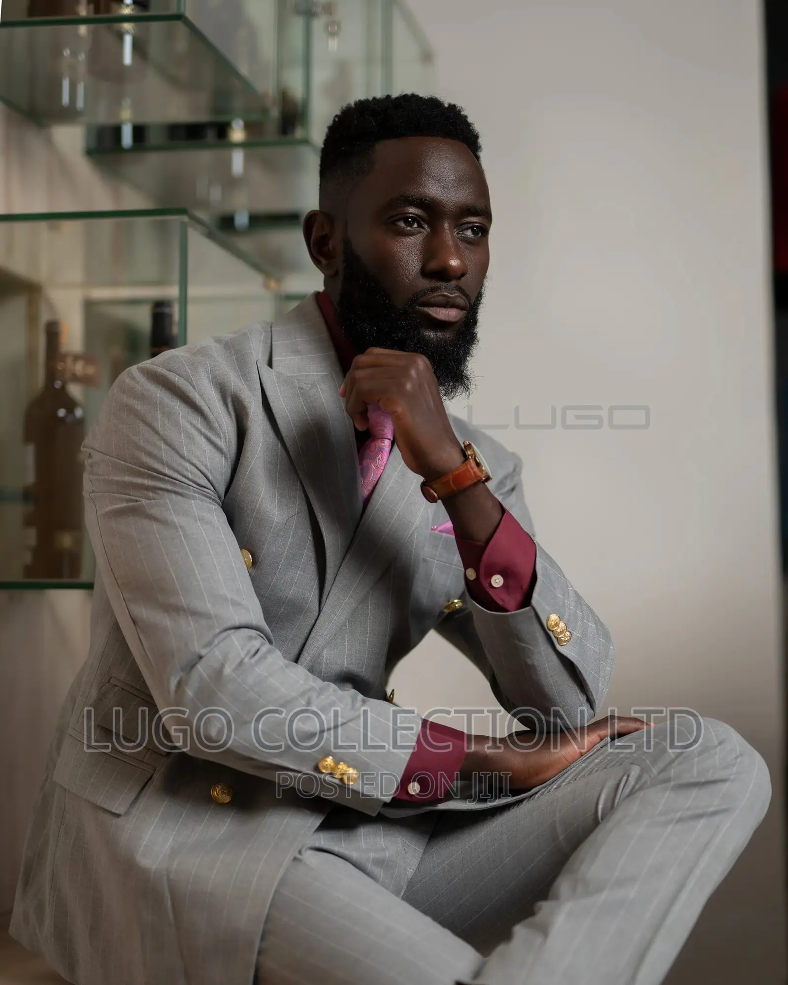 Double Breast Pinstripe Suit