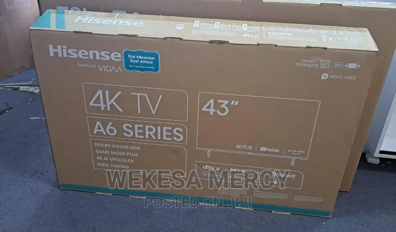 Hisense 43′′ 43a6 Vidaa Smart Uhd Tv