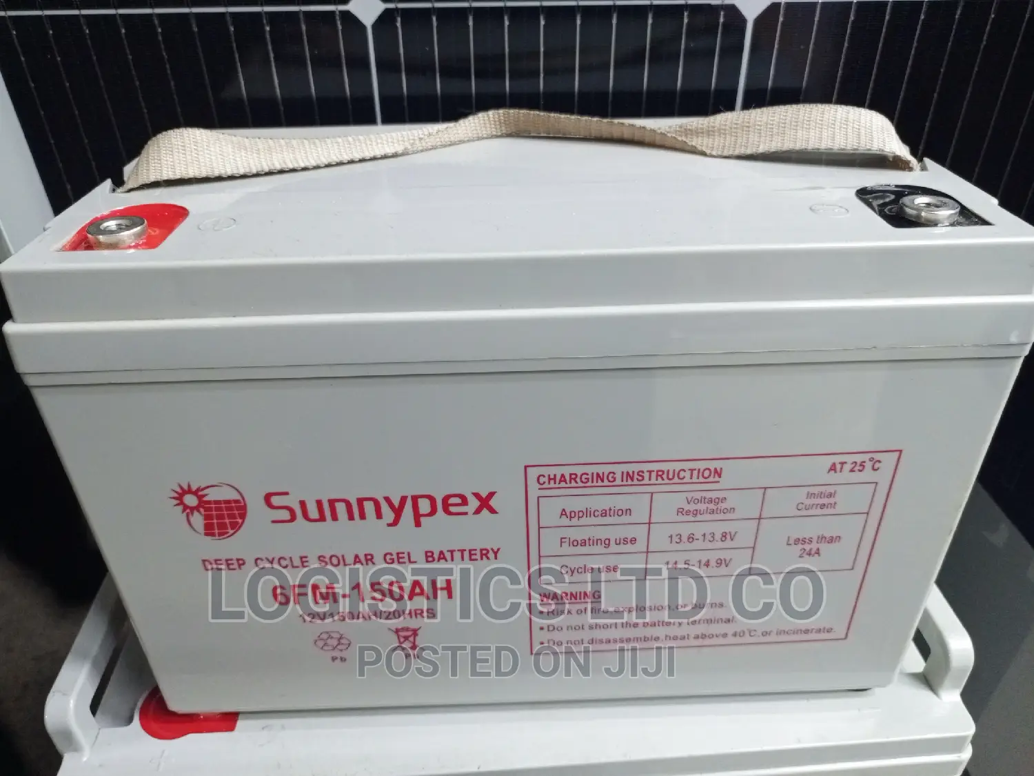 Sunnypex 12v-150ah 20hrs Solar Gel Deep Cycle Battery