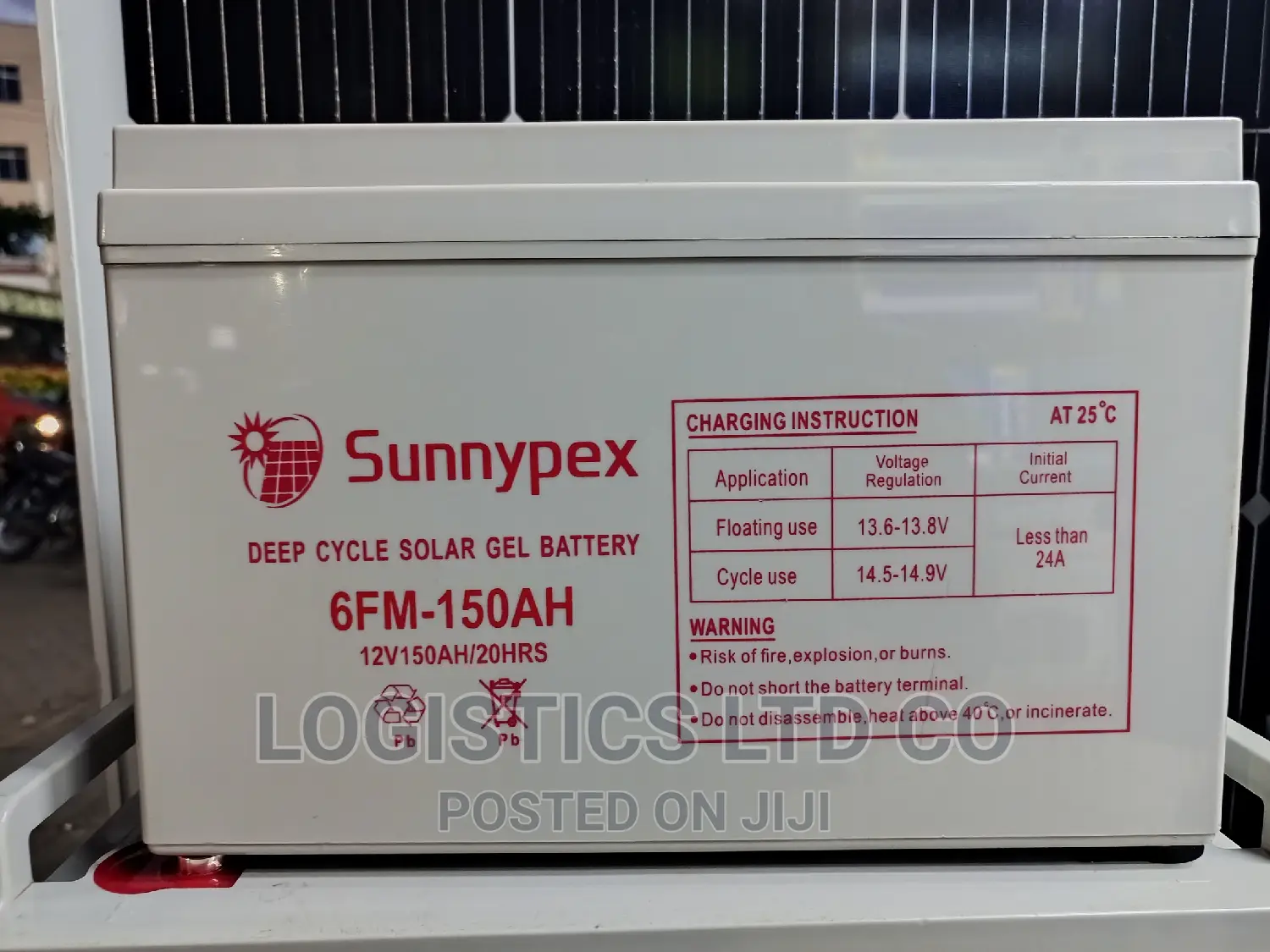 Sunnypex 12v-150ah 20hrs Solar Gel Deep Cycle Battery