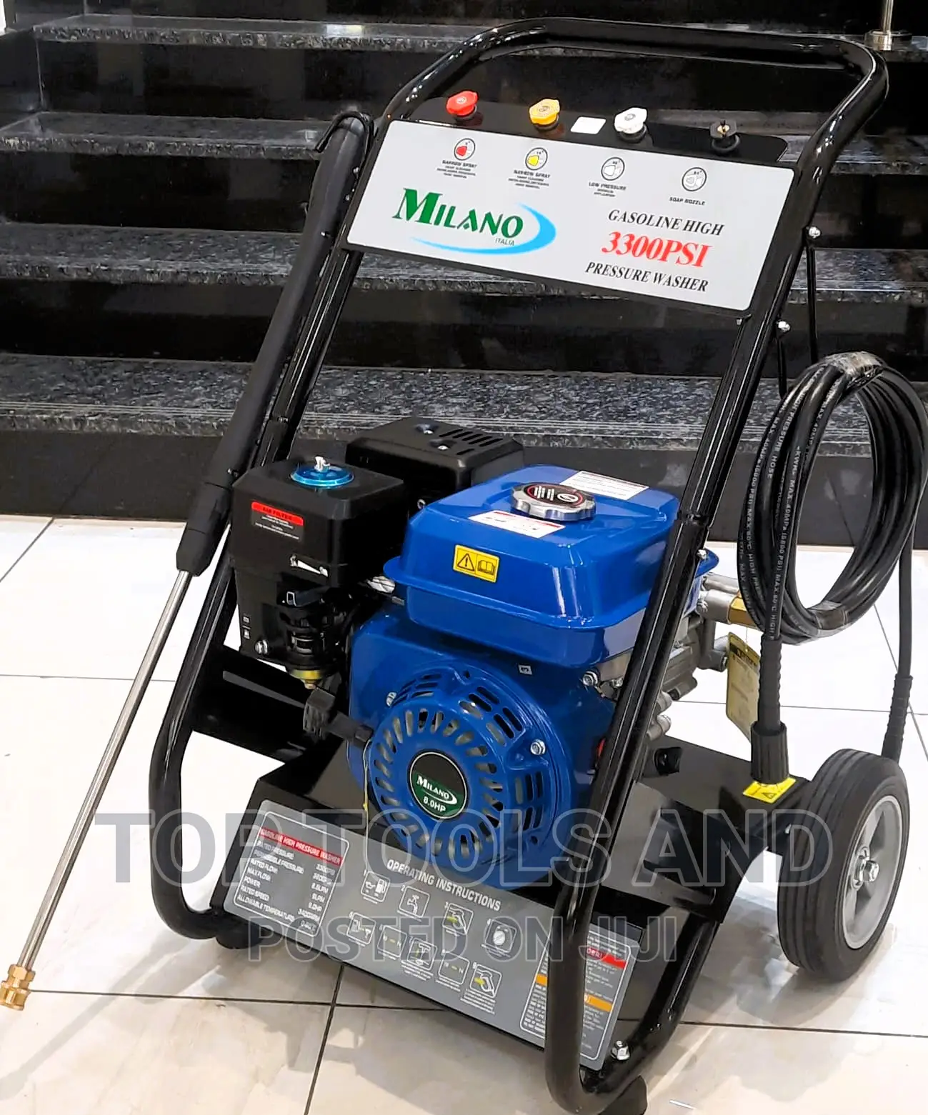 MPW800 Milano Italia 3300psi 8hp Petrol Pressure Washer