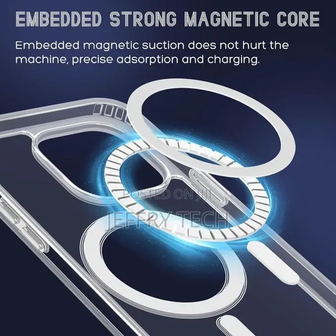 iPhone 15 Pro Case With Magsafe,Magnetic Clear Phone Cases F