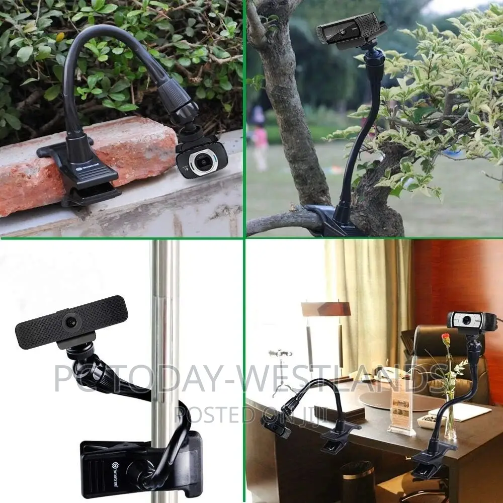 Smatree Webcam Stand, Flexible Jaws Clamp Clip Mount Holder