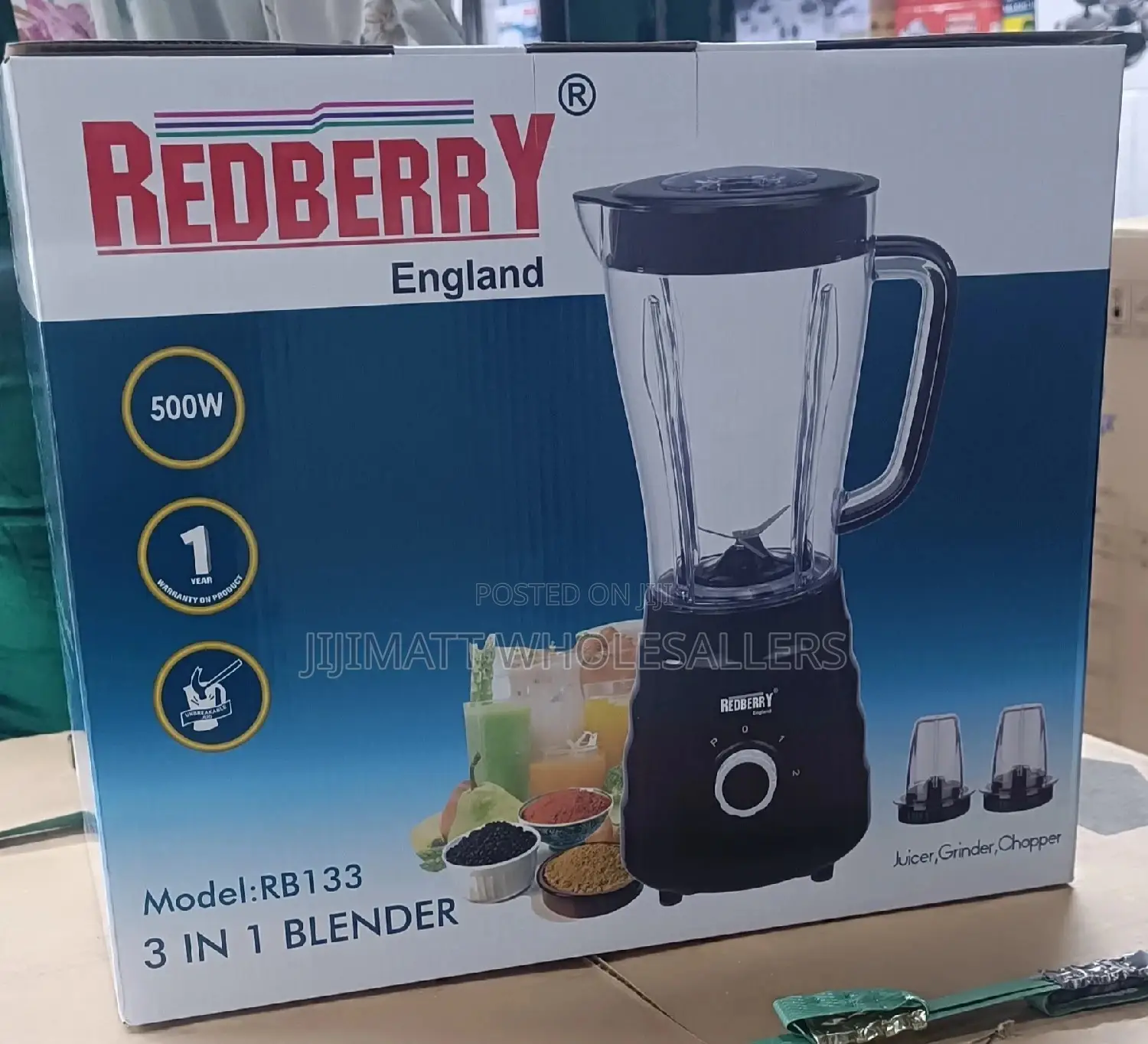 Blender/Redberry Blender 3in1 With 1.5litres Unbreakable Jar
