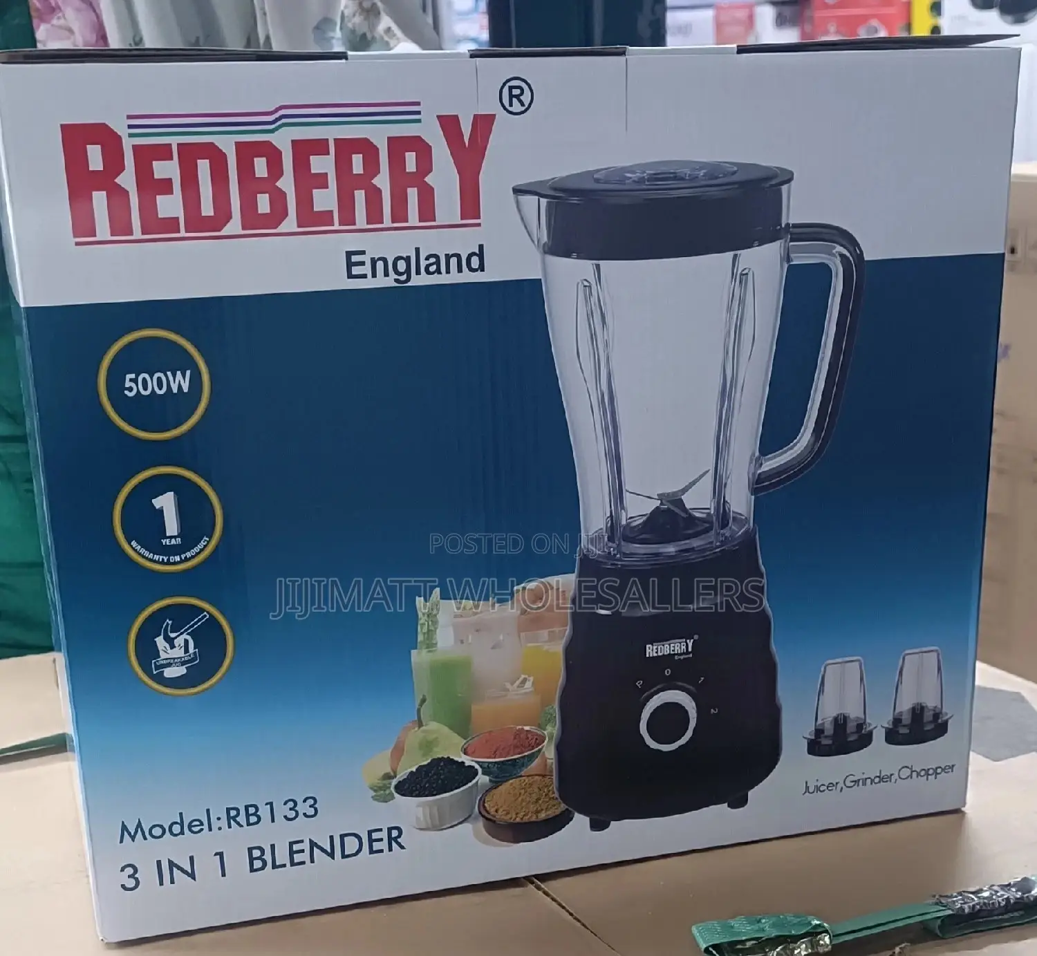 Blender/Redberry Blender 3in1 With 1.5litres Unbreakable Jar