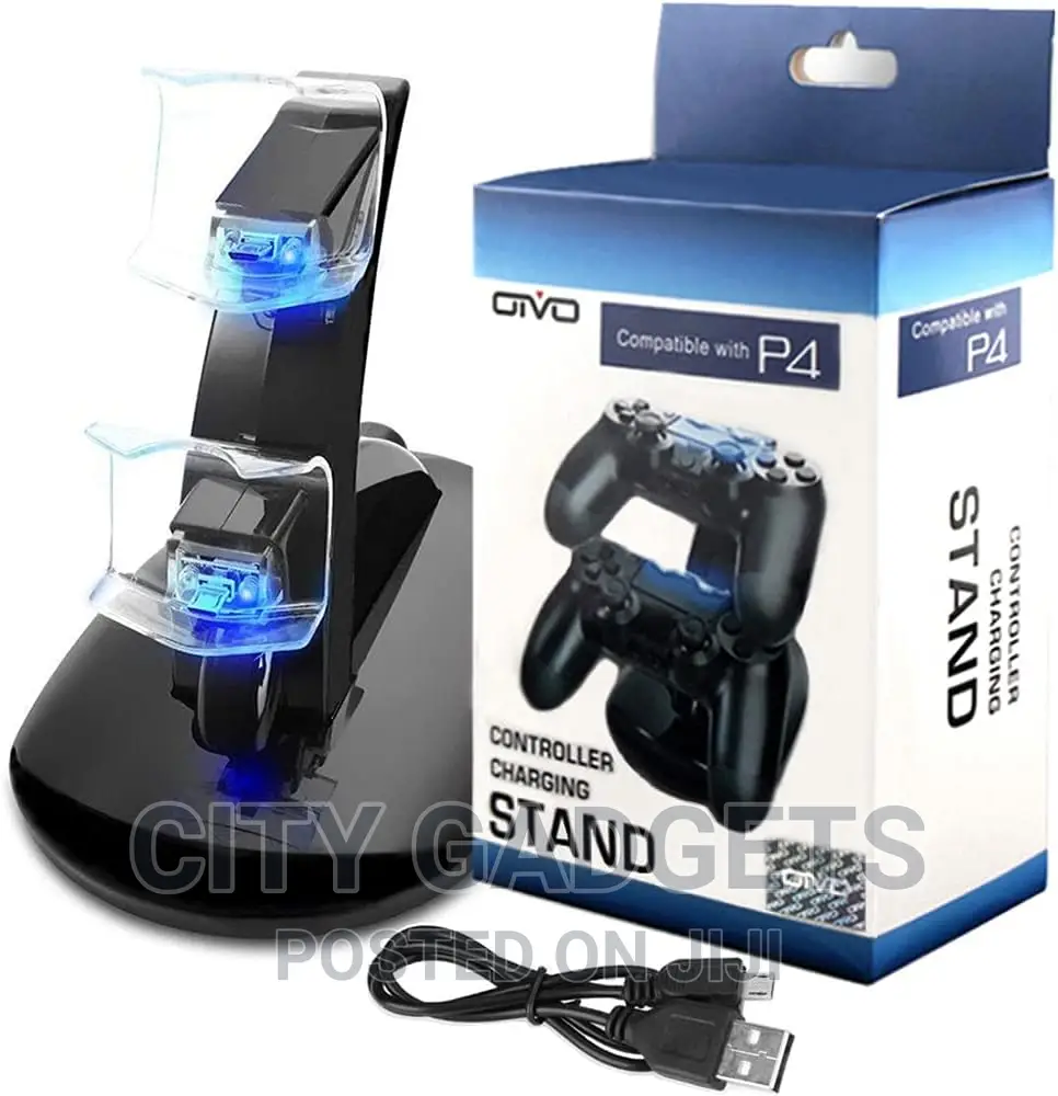 Dual USB Charging Charger Docking Station Dock Stand for Ps4