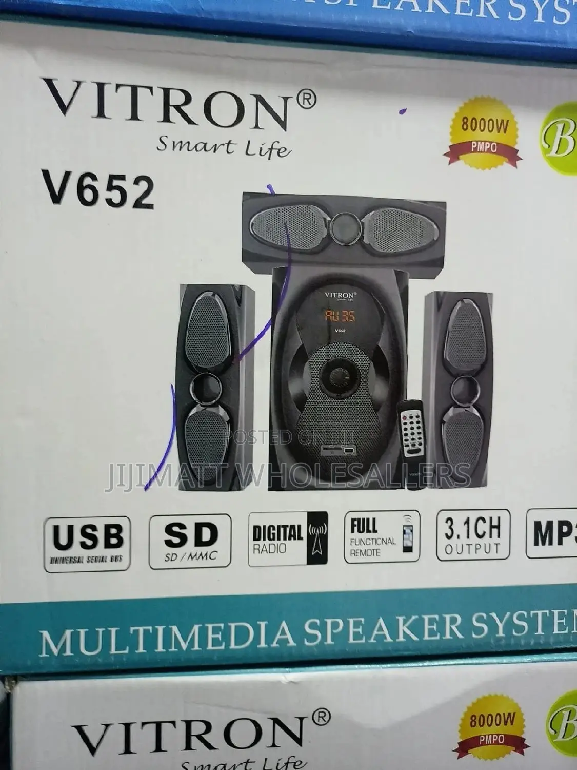 Subwoofer//Brand New Vitron V652 Woofer With 3speakers