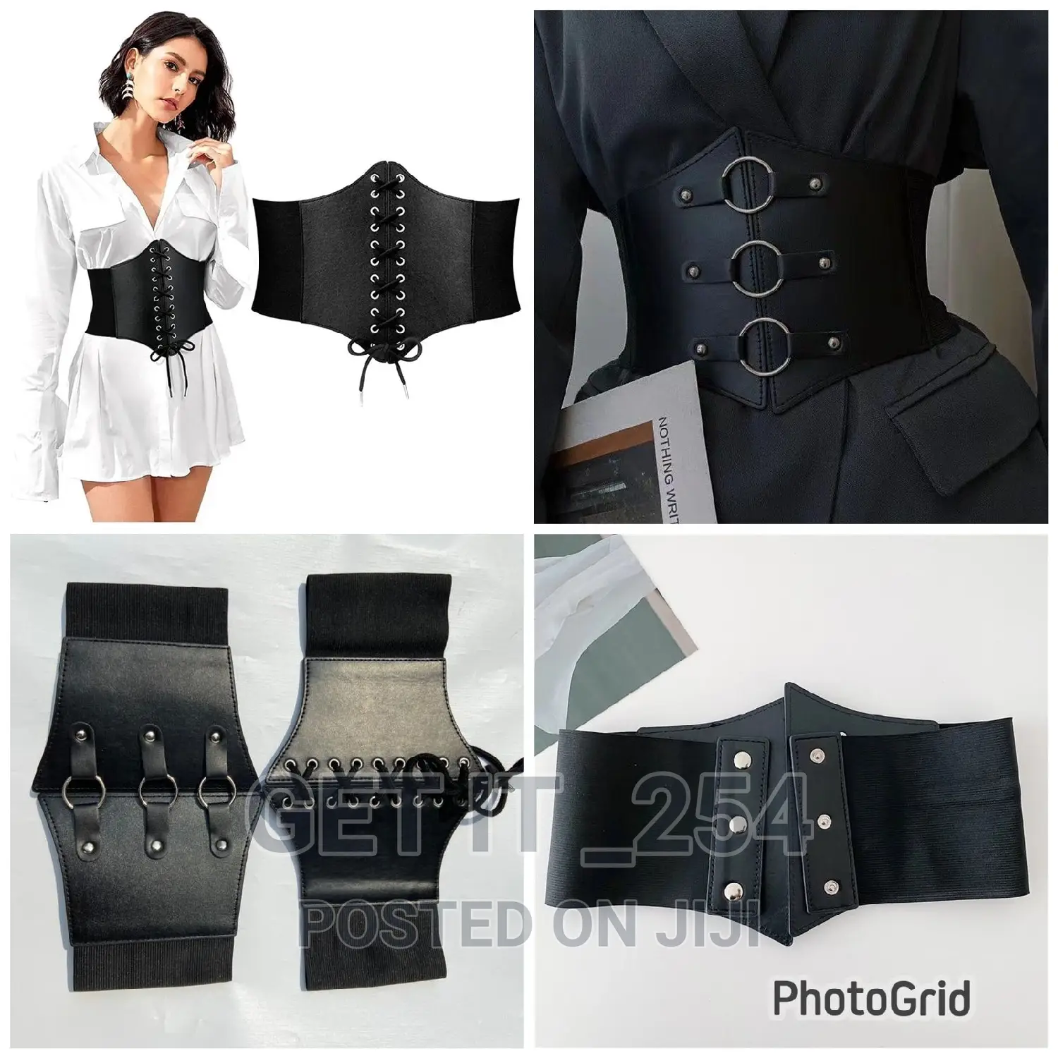New Corset Punk Black Wide Waistband Slimming Body Belts