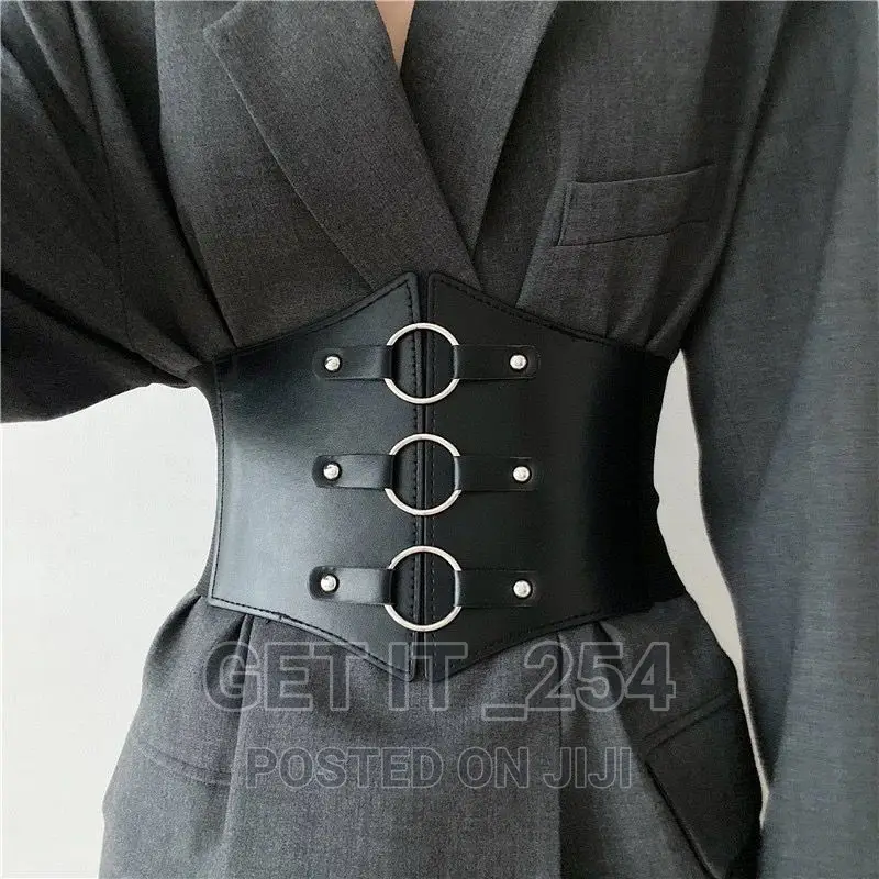 New Corset Punk Black Wide Waistband Slimming Body Belts