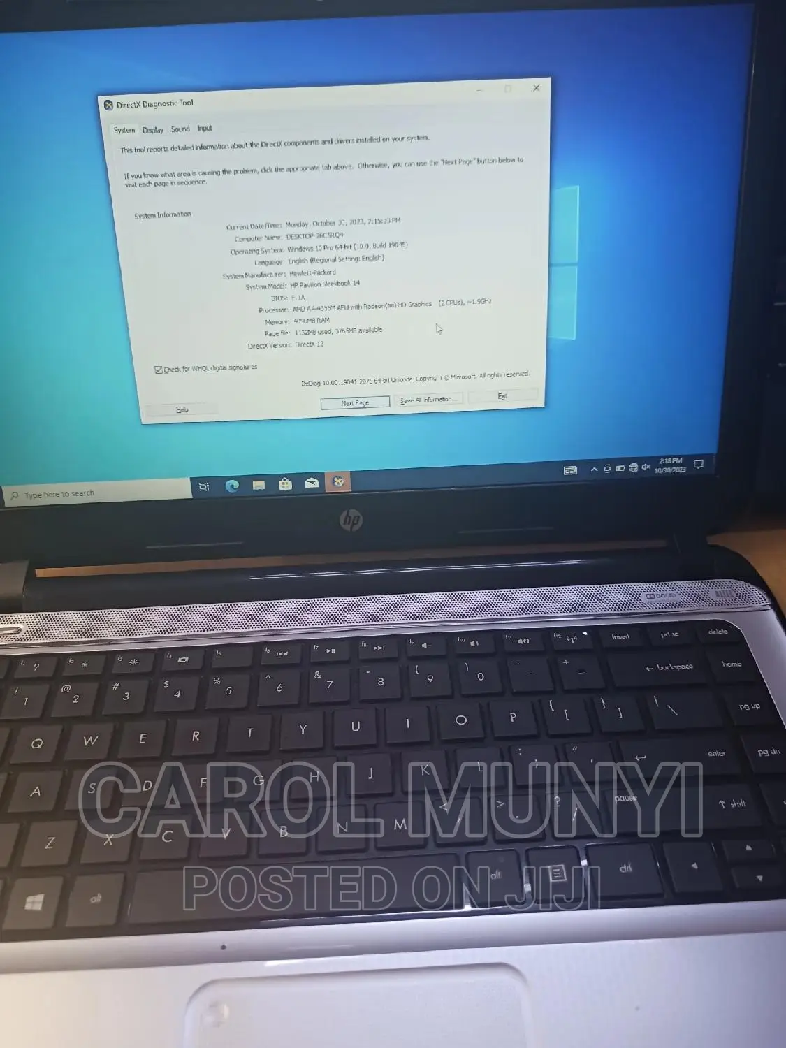 New Laptop HP Pavilion 13 4GB Intel Core I5 HDD 500GB
