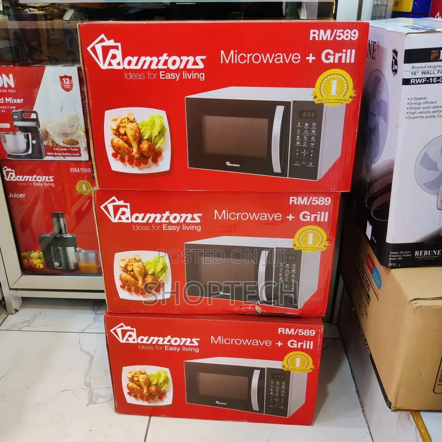 *Ramtons 23litres RM589 Microwave With Grill (SILVER)