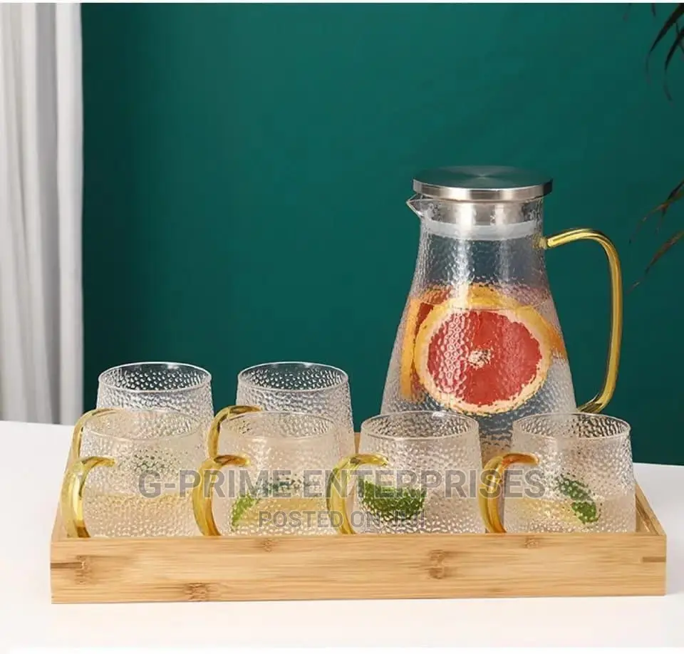 Glass Tea Set Pot With Cups