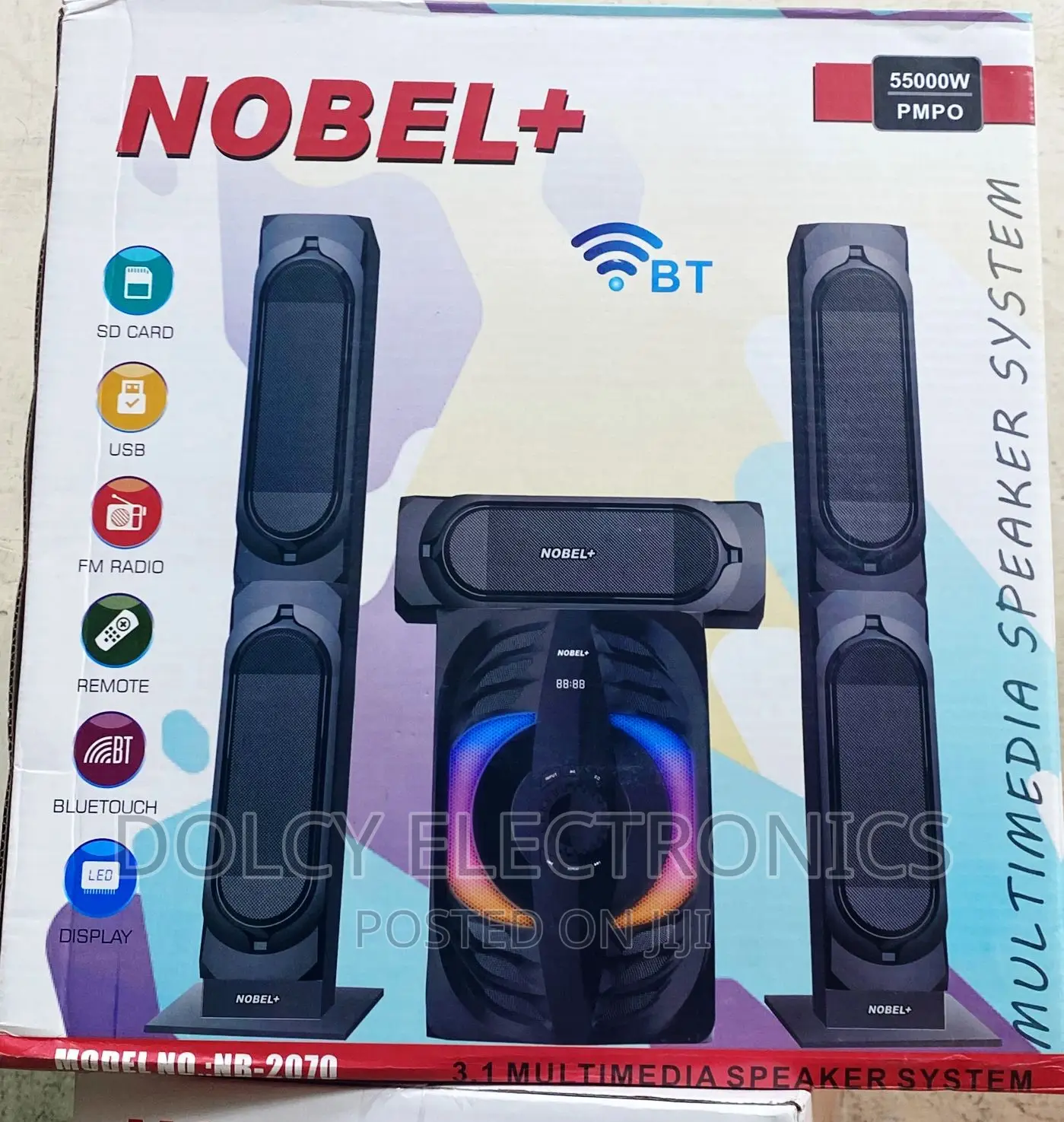 NOBEL NB2070 3.1CH 55000watts Sound System