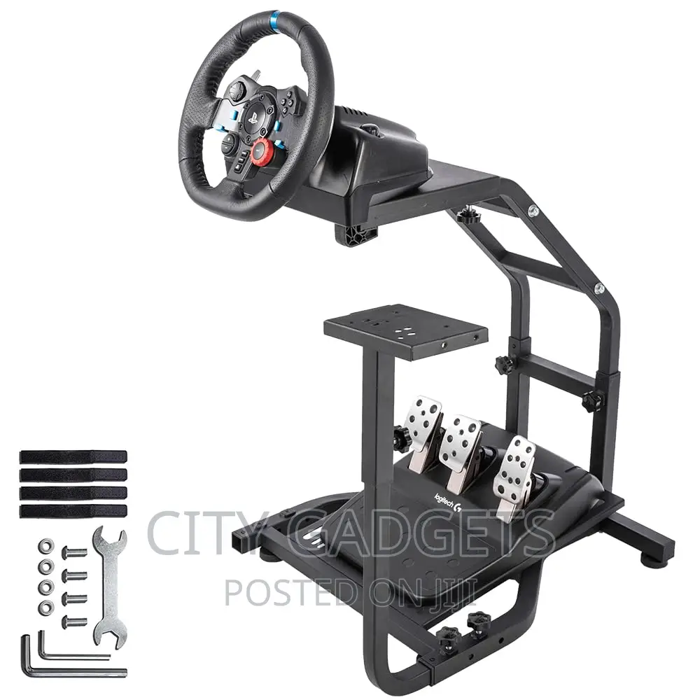 Racing Wheel Stand Gaming Cockpit Height Adjustable Fit