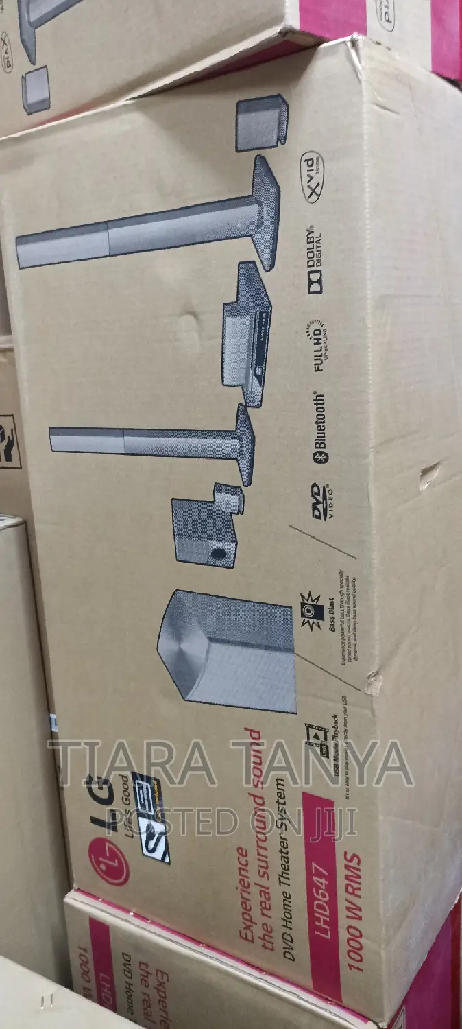 LG 1000W DVD Home Theater – 2 Tall Boy Speakers – LHD647