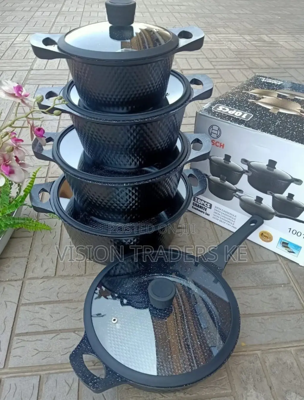 Bosch Silicone 11pcs Cookware Set{Sufurias} -Black