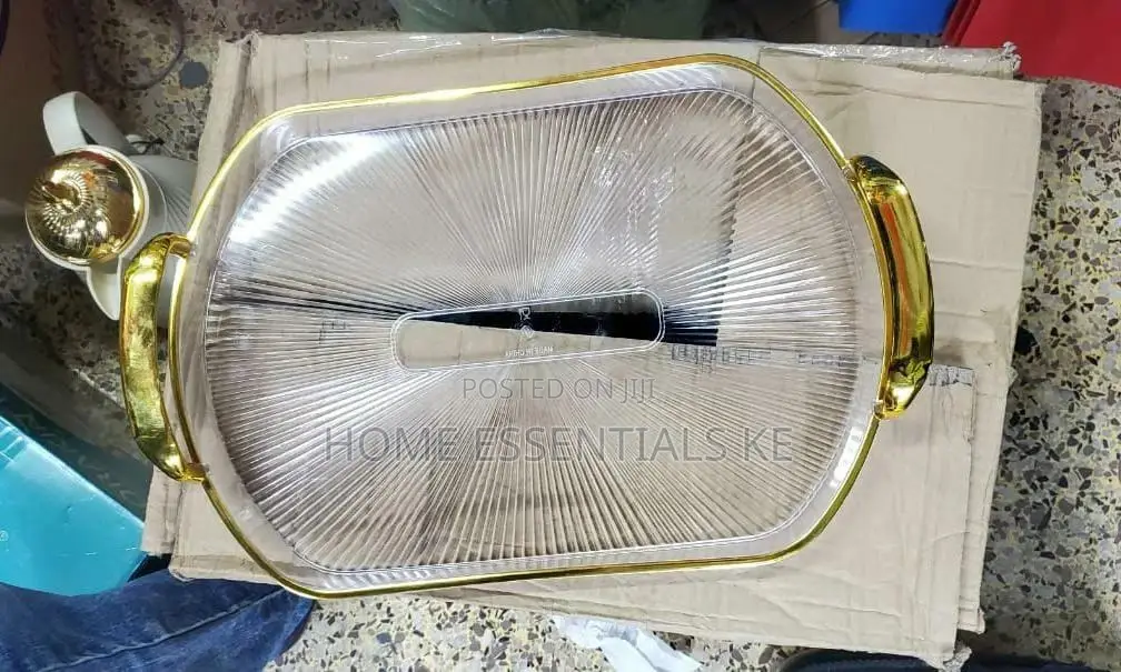 Gold Rimmed Modern Acrylic Tray