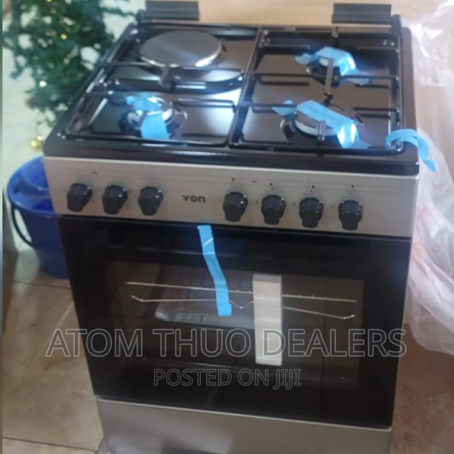 Von Black / Silver 60"60 Free Standing Cooker 3+1